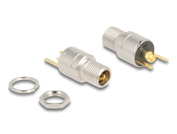 Delock - Strømkontakt - DC-jack 5,5 mm x 12 mm (ID: 2,5 mm) (hunn) skott - DC 20 V - 15 A
