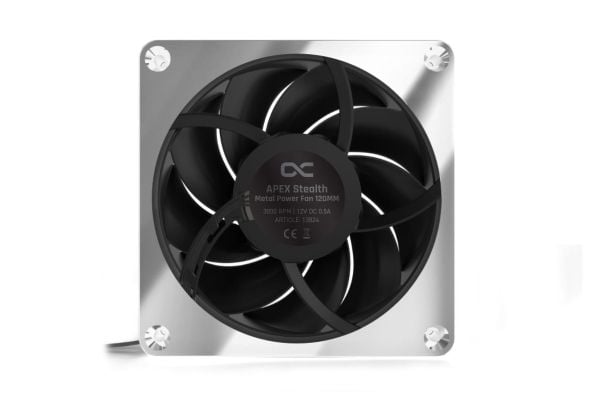 Alphacool Apex Stealth Metall, Vifte, 12 cm, 400 RPM, 3000 RPM, 198,597 m³/t, Kromfarget