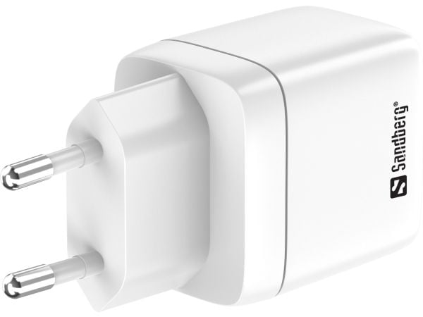 Sandberg - Strømadapter - 2-i-1 - 35 watt - 3 A - PD 3.0, QC 3.0 - 2 utgangskontakter (USB, USB-C)