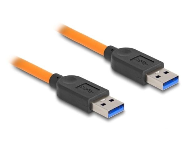 Delock USB 5 Gbps Kabel USB Typ-A Stecker zu USB Typ-A Stecker für Tethered Shooting 1 m orange