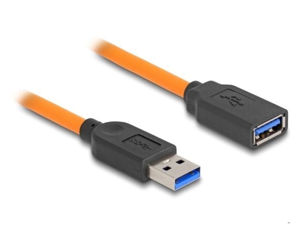 Delock USB 5 Gbps Kabel USB Typ-A Stecker zu USB Typ-A Buchse für Tethered Shooting 1 m orange