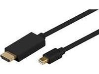 MicroConnect - Adapterkabel - Mini DisplayPort hann til HDMI hann - 5 m - svart - 1080p støtte 60 Hz