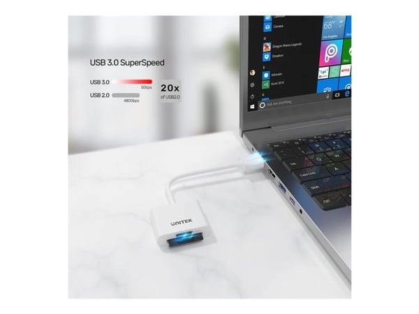 Unitek Y-9321 - Kortläsare (SD, microSD, SDHC, microSDHC, SDXC, microSDXC) - USB 3.0