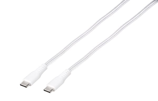 Longlife USB-C/C 2.0 kaapeli 1.5m Valkoinen