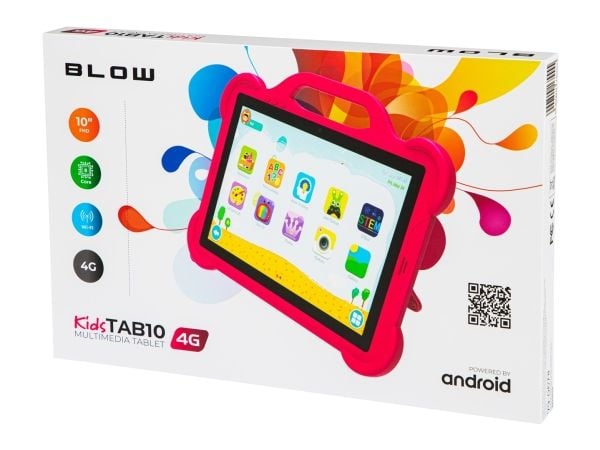 Tabletti KidsTAB10 4G BLOW 4/64GB vaaleanpunainen + kotelo