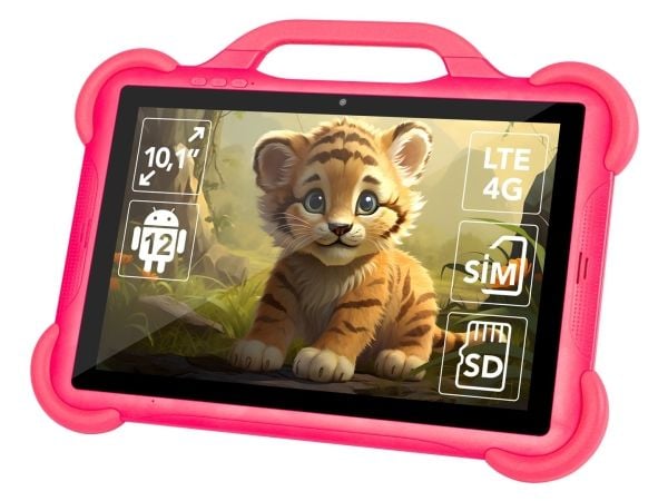 Tabletti KidsTAB10 4G BLOW 4/64GB vaaleanpunainen + kotelo