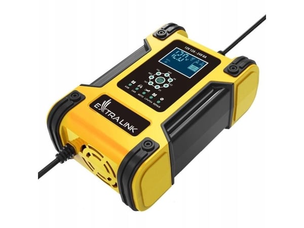 Extralink EX.30813, 12 / 24 V, Type C (Europlugg), 12 A, 100 - 250 V, 50 - 60 Hz, LCD