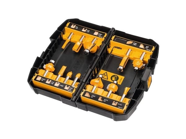 DeWALT DT90016-QZ - Handöverfräsbitsats - 12 delar - 8 mm
