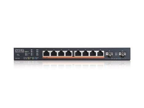 Zyxel XMG1915 Series XMG1915-10EP - Switch - administrert, NebulaFLEX-sky - L3 Lite - smart - 8 x 100/1000/2.5G (PoE++) + 2 x Gigabit SFP / 10 Giga...