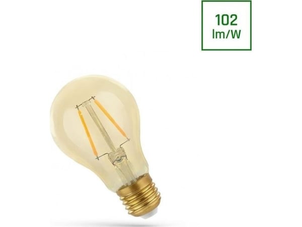 LED-lampun spektri, A60, E27, 5W, 510 lm, 2400K, amb.