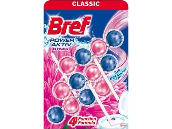 WC Cleaner-Freshener Bref Pa Flowe 3×50 g