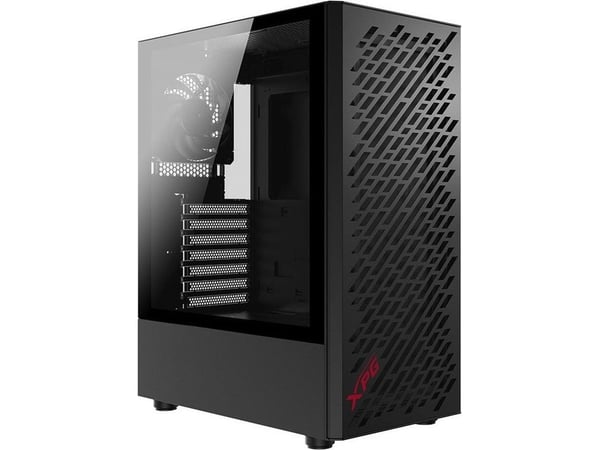 XPG VALOR AIR - Mid tower - ATX - sivupaneeli ikkunalla (karkaistua lasia) - ilman virtalähdettä - musta - USB/Audio/Mic