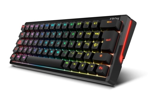 Krom Kreator, 60%, Koblet med ledninger (ikke trådløs), USB, Mekanisk nøkkelbryter, RGB LED, Sort