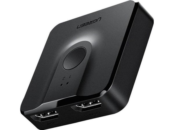 Ugreen - Video/lyd splitter/bryter - bi-directional - 2 x HDMI - stasjonær