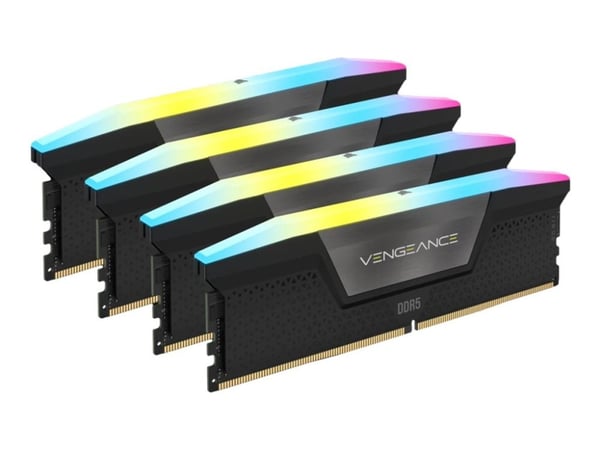 CORSAIR Vengeance RGB - DDR5 - sats - 64 GB: 4 x 16 GB - DIMM 288-pin - 6000 MHz / PC5-48000 - CL36 - 1.35 V - ej buffrad - svart
