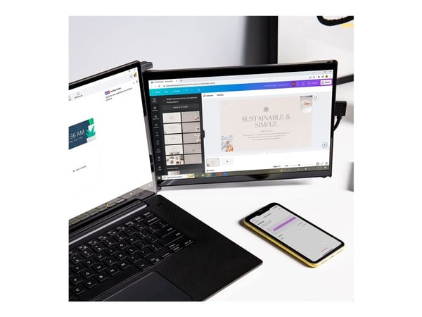 Mobile Pixels DUEX Max DS - LCD-skjerm - 14.1" - portabel - 1920 x 1080 Full HD (1080p) @ 60 Hz - IPS - 300 cd/m² - 700:1 - Mini HDMI, USB-C