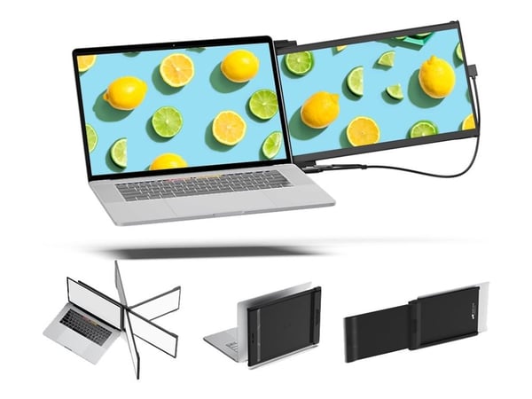 Mobile Pixels DUEX Max DS - LCD-skjerm - 14.1" - portabel - 1920 x 1080 Full HD (1080p) @ 60 Hz - IPS - 300 cd/m² - 700:1 - Mini HDMI, USB-C