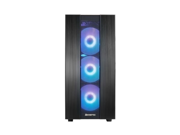 Chieftec Gamer Series Hunter 2 - Tower gaming - ATX - sidepanel med vindu (herdet glass) - ingen strømforsyning (ATX) - svart - USB/lyd