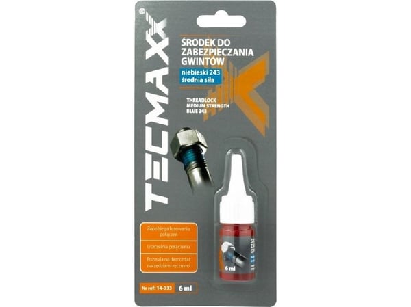 TECMAXX gjengesikringsmiddel blå - medium 6 ml
