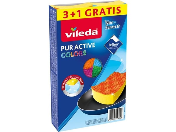 Vileda Pur Active Colors opvaskemaskine 4 stk.