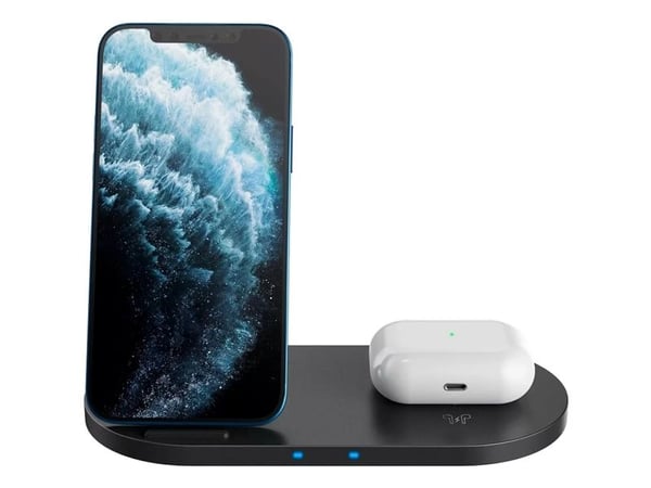 Canyon CNS-WCS202B, 2in1, wireless Qi charging station for 2 devices simultaneously, black