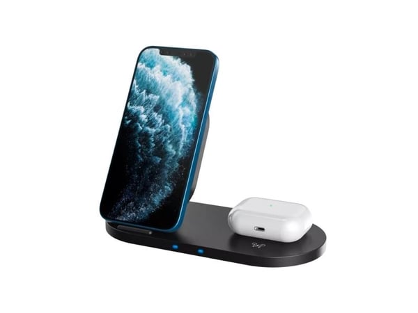 Canyon CNS-WCS202B, 2in1, wireless Qi charging station for 2 devices simultaneously, black