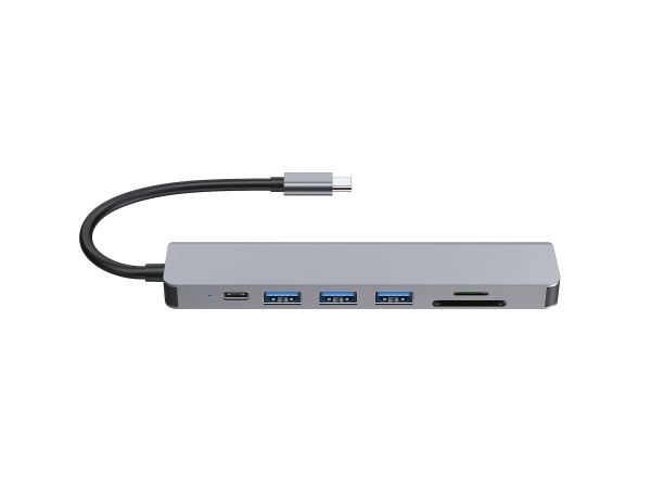 Equip 133494, Koblet med ledninger (ikke trådløs), USB 3.2 Gen 1 (3.1 Gen 1) Type-C, 100 W, Sølv, MicroSD (TransFlash), SD, SDHC, SDXC, 5 Gbit/s