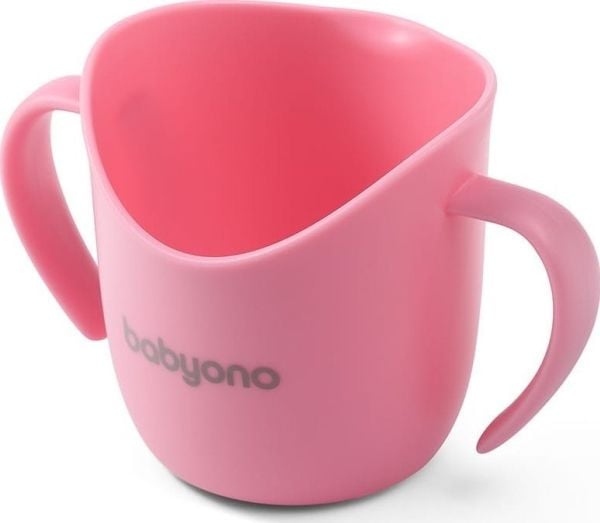 BabyOno träningsmugg för att lära sig dricka Flow rosa