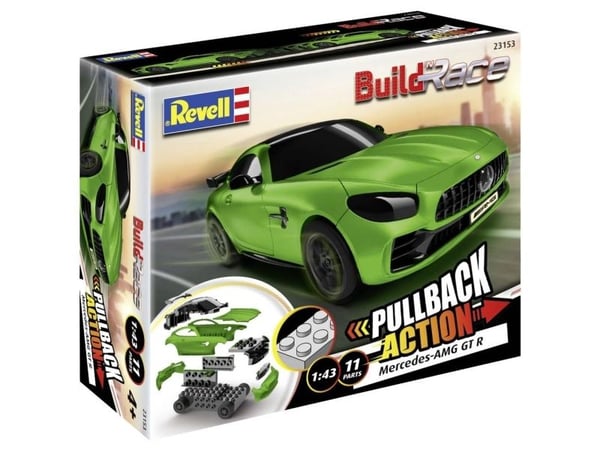 Revell Build ''n Race Mercedes AMG GT R, Klassisk bil, 1:43, Mercedes AMG GT R, Gutt/Jente, 10 stykker, 4 år