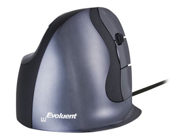 Bakker Elkhuizen Evoluent D Small - Vertikal mus - høyrehendt - 6 knapper - kablet