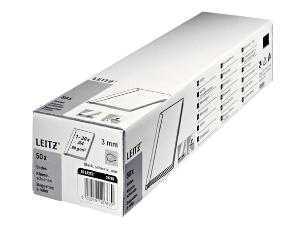 Leitz - Diabildspärm - för A4 (210 x 297 mm) - kapacitet: 30 ark - svart (paket om 50) Leitz - Diabildspärm - för A4 (210 x 297 mm) - kapacitet: 30 ark - svart (paket om 50)