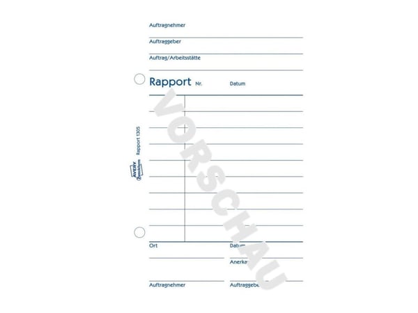 Avery Zweckform - Rapportskjema - 100 ark - A6 (105 x 148 mm)