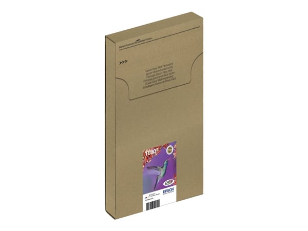 Epson T0807 Easy Mail Packaging - 6 pakker - svart, gul, cyan, magenta, lys magenta, lys cyan - original - eske - blekkpatron - for Stylus Photo P5...