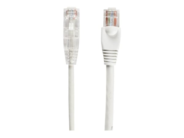 Black Box Slim-Net - Koblingskabel - RJ-45 (hann) til RJ-45 (hann) - UTP - CAT 6 - med støvel, formstøpt, flertrådet - hvit