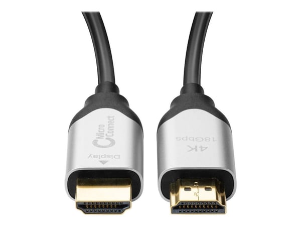 MicroConnect Premium - HDMI-kabel med Ethernet - HDMI hann til HDMI hann - 70 m - hybridkobber / fiberoptikk - svart - aktiv optisk hybridkabel, st...