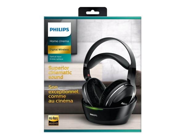 Philips SHD8850/12, Langaton, 8 - 22500 Hz, Musiikki, 221 g, Kuulokkeet, Musta