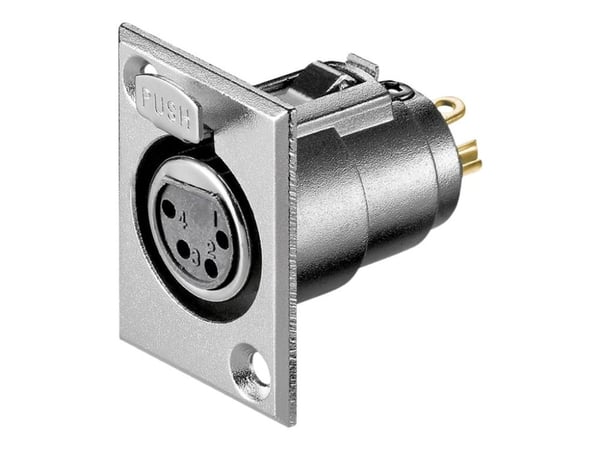 goobay - Audio-kontakt - 4-stiftig XLR hona låst