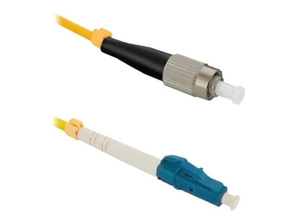 Qoltec Simplex - Koblingskabel - FC/UPC-enkeltmodus (hann) til LC/UPC-enkeltmodus (hann) - 20 m - fiberoptisk - simpleks - 9 / 125 micron - G.652D ...