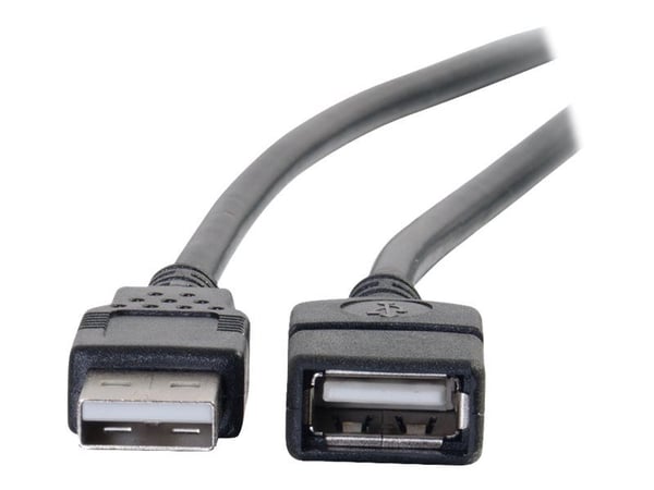 C2G 6.6ft USB Extension Cable - USB A to USB A Extension Cable - USB 2.0 - M/F - USB-forlengelseskabel - USB (hann) til USB (hunn) - 2 m - svart
