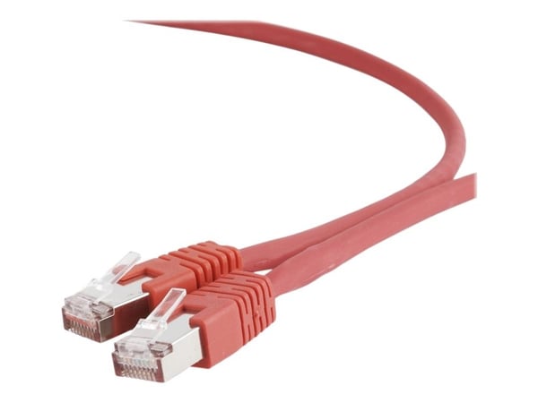 Gembird PP6A-LSZHCU-R-5M - Koblingskabel - RJ-45 (hann) til RJ-45 (hann) - S/FTP - CAT 6a - formstøpt - rød
