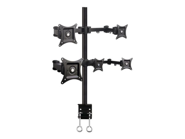 ART L-05 - Monteringssett - for 5 LCD-skjermer - aluminium, stål, kobber - pulverbelagt svart - skjermstørrelse: 13"-20" - skrivebordsmonterbar