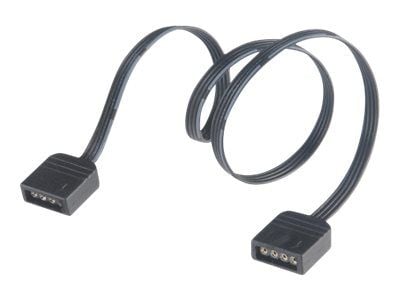 Akasa RGB - Forlengelseskabel for LED-stripelys - 4 pin-IDC (hunn) til 4 pin-IDC (hunn) - 30 cm - svart