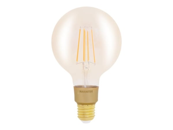 Marmitek Smart me Smart comfort Glow LI - LED-filamentlyspære - form: G95 - E27 - 6 W (ekvivalent 40 W) - klasse E - varmt hvitt lys - 2500 K