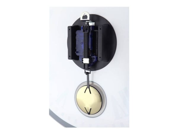 Nextime Romana - Klokke - kvarts - veggmonterbar - 43 cm - gulaktig hvit - ramme: hvit