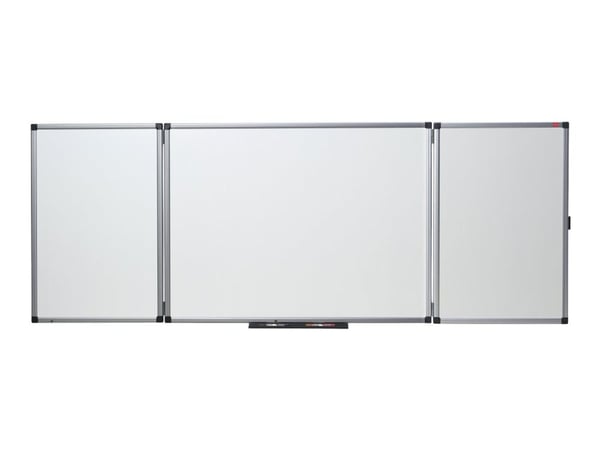 Nobo - Whiteboard - veggmonterbar - 2400 x 900 mm - 3-delshengslet - emalje - magnetisk - dobbeltsidet