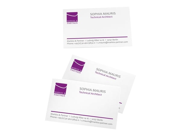 Sigel Business Card DP939 - Sterkt hvitt - 85 x 55 mm - 200 g/m² - 600 kort (60 ark x 10 visittkort