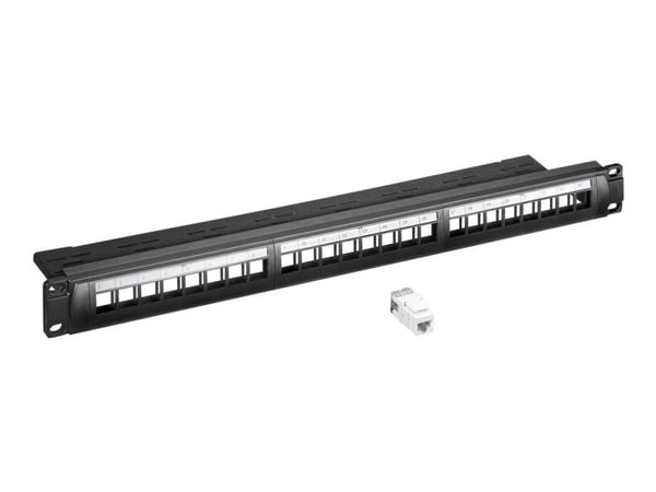 goobay - Koppelpanel - CAT 6 - UTP - RJ-45 X 24 - sortering - 1U - 19" - med 24 x CAT 6 UTP-jackstikk