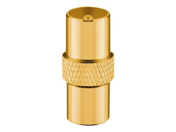 goobay - Antennekabel - IEC-kobling hunn til IEC-kobling hann - 10 m - firenivåsskjerming - 135 dB - svart - solid