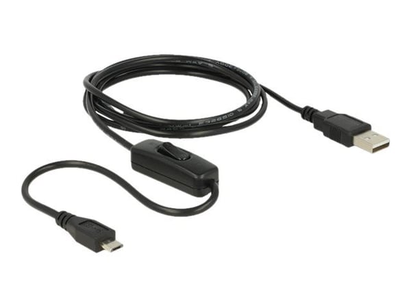 Delock - USB-kabel - Micro-USB type B (kun strøm) (hann) til USB (kun strøm) (hann) - 1.5 m - svart