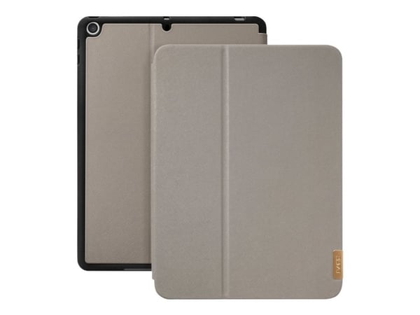 Laut PRESTIGE FOLIO - Lommebok for nettbrett - fauxlær, termoplast-polyuretan (TPU) - musegrått - 10.2" - for Apple 10.2-inch iPad (7. generasjon)
